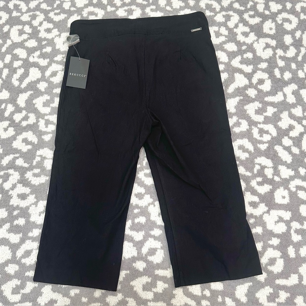Rekucci - Pull-up Black Capris Dress Pants - Picture 2 of 6